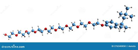 3D Image of Triton X-100 Skeletal Formula Stock Illustration ...