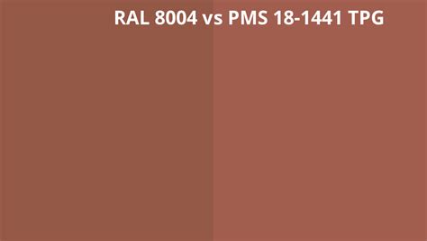 Ral 8004 Vs Pms 18 1441 Tpg Ral Colour Chart Uk