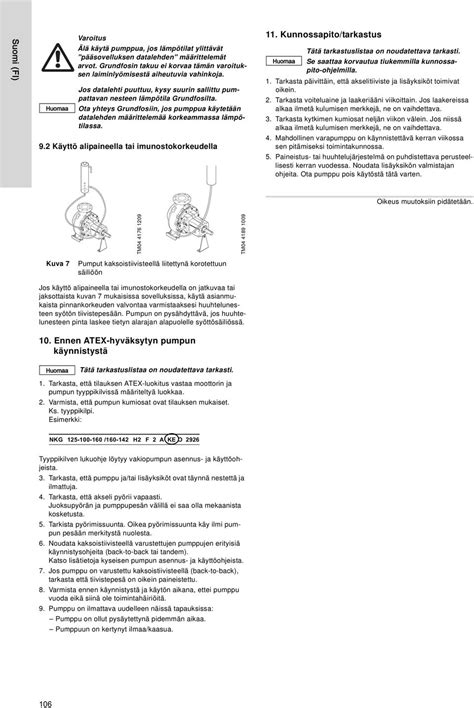 Grundfos Instructions Nk Nkg Atex Approved Pumps Installation And