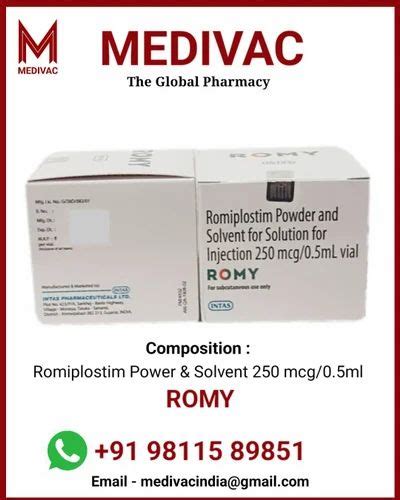 Intas Romy Romiplostim Mg Injection Mcg At Rs Vial In New