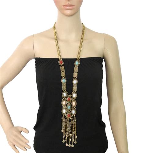 Collier Femme Long Necklace Women Bohemian Statement Boho Jewelry