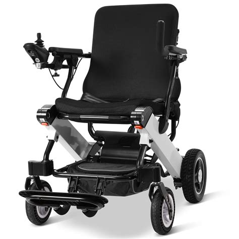 Lightweight Folding Electric Wheelchair Portable Motorized Mobility Chair All Terrain