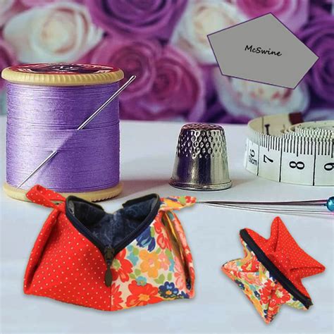 Diy Star Origami Pouch Sewing Template With Instructions