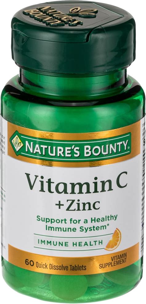 Amazon Vitamin C Zinc By Nature S Bounty Vitamin Supplement