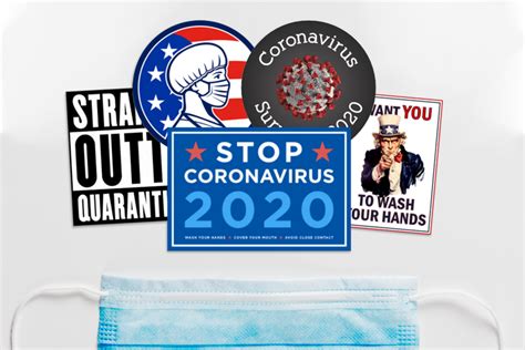 Coronavirus COVID-19 Stickers and Decals