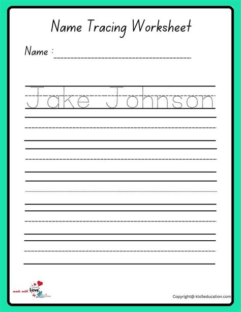 Preschool Name Tracing Worksheets | FREE Download Check more at https ...