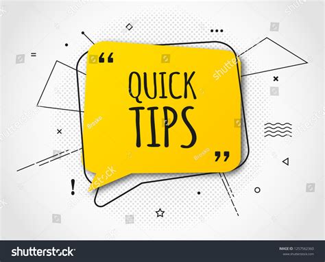 quick tips helpful tricks banner vector stock vector royalty
