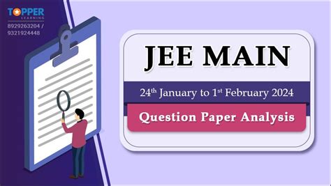 Jee Main 24th January To 1st February 2024 Question Paper Analysis