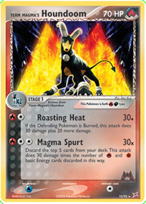 Team Magma S Houndoom Ex Team Magma Vs Team Aqua Pokemon Card