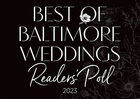 2023 Best of Baltimore Weddings Readers’ Poll Results