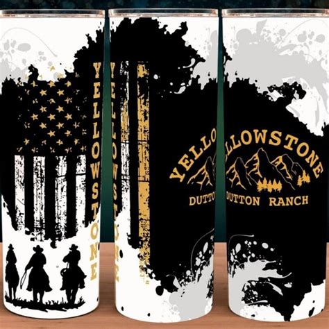 Dining Yellowstone Dutton Ranch American Flag Tumbler 2oz Poshmark