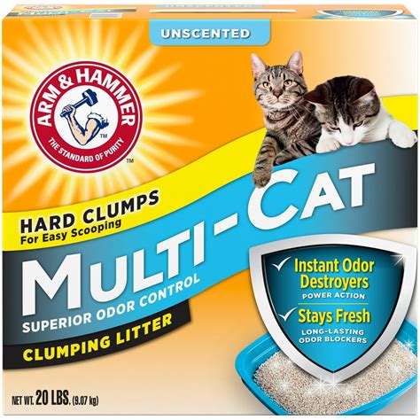 Arm And Hammer Multi Cat Clumping Litter Unscented 20lb