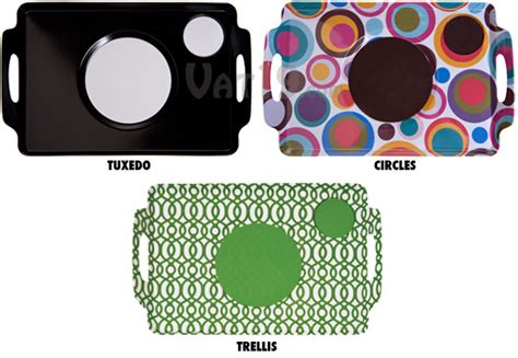 Lappers Dining Trays: Non-slip mats keep dishes in place