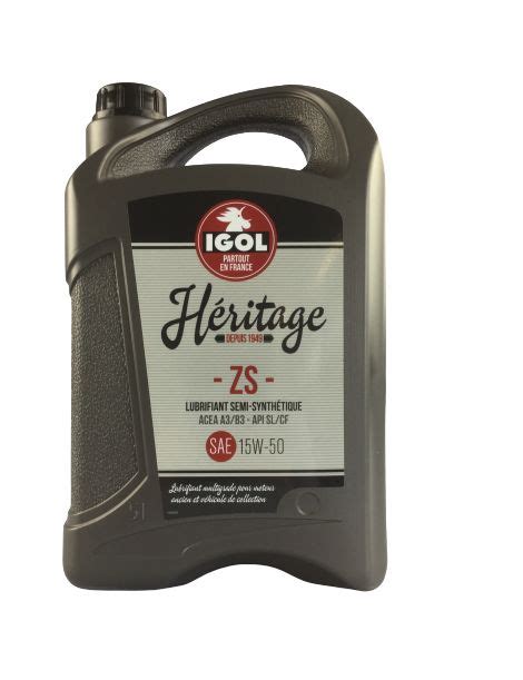 Huile Moteur Igol Heritage Zs W Bidon L