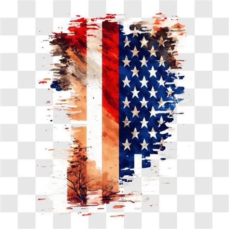 Download Distressed American Flag Painting PNG Online - Creative Fabrica