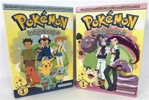 POKEMON INDIGO LEAGUE DVD Set 1 + 2 English Viz Media $49.95 - PicClick CA