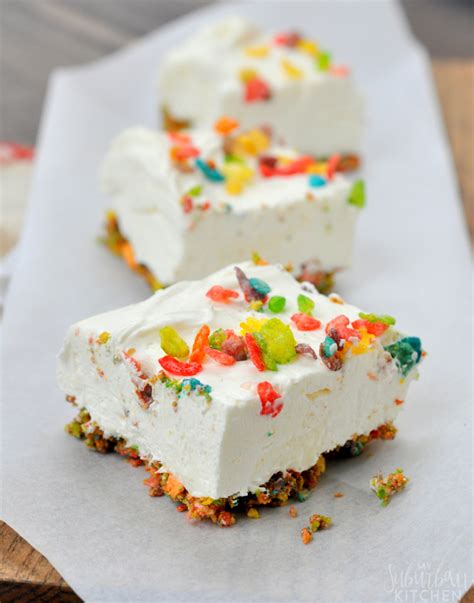 Fruity Pebbles No Bake Cheesecake Bars My Suburban Kitchen