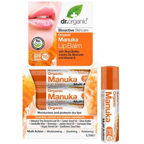 Dr Organic Manuka Lip Balm SPF 15 UVA UVB 5 7 Ml Price Uses Side