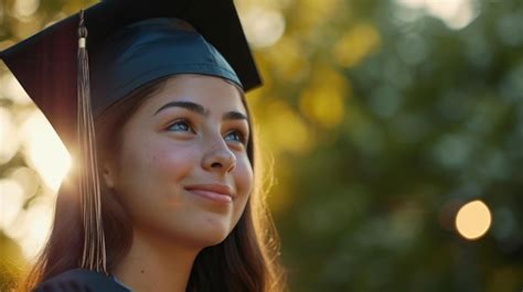 Premium AI Image Woman Donning A Graduation Cap Academic Success And