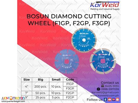 Bosun Diamond Cutting Wheel F1GP F2GP F3GP