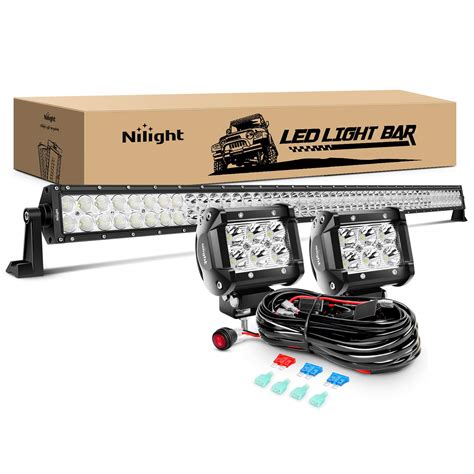 Nilight Zh023 52inch Spot Flood Combo Led Light Bar 2pcs 4inch 18w