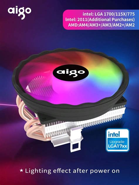 Aigo Aigo Ice X Tubos De Calor Refrigerador De Cpu Ventilador Rgb