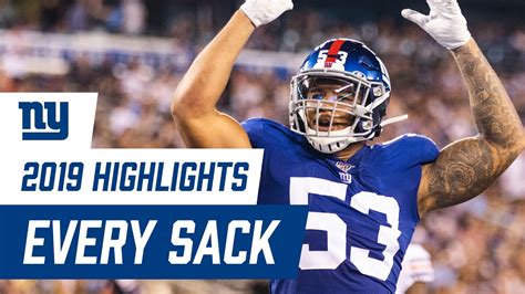 Every Sack From Giants 2019 Season New York Giants Highlights Youtube