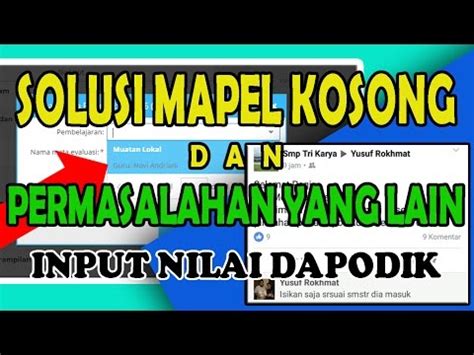 Cara Menghapus Nilai Dan Mapel Yang Salah Entri Di Dapodik Media Dapodik