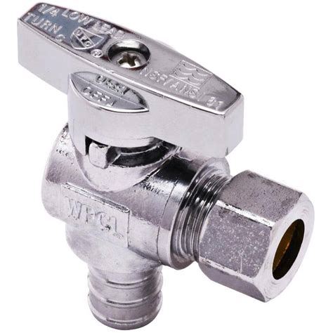 Waterline Products 1 2 X 3 8 Compression Angle Stop Valve Home Hardware