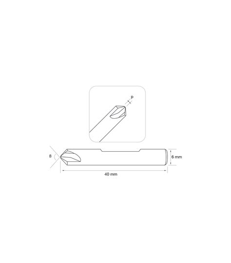 Fraise à chanfreiner 2 tailles carbure monobloc Silca JMA F 4004