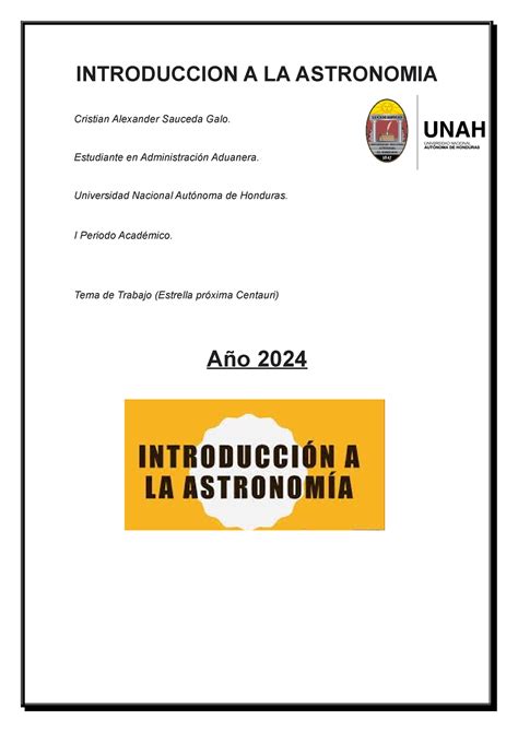 Galo Cristian Alexander U T A Introduccion A La Astronomia Cristian