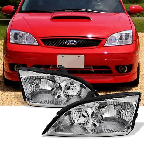 AKKON Front Head Lights Assembly Pair For 2005 2007 Ford Focus Left