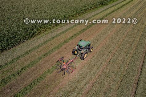 Raking Hay with a Rotary Hay Rake - Touscany Creative Media