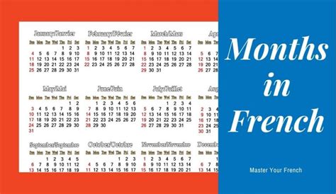 Talking about months in French - Master Your French