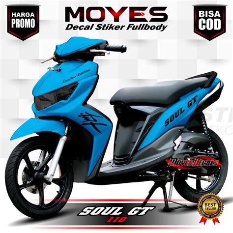 Jual Decal Fullbody Yamaha Mio SOUL GT Sticker Motif Polos COD