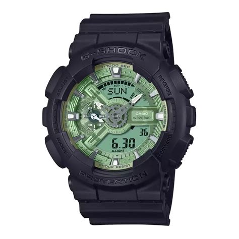 Jual Casio Jam Tangan Pria Casio G Shock Ga 110cd 1a3dr Analog Digital Green Dial Black Resin