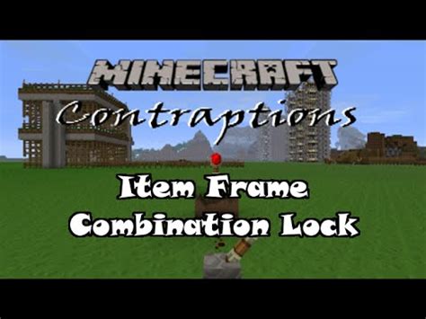 Minecraft Contraptions Item Frame Combination Lock Tutorial Youtube