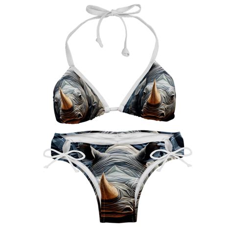 Rhinoceros Women S Swimwear Bikini Set With Detachable Sponge And