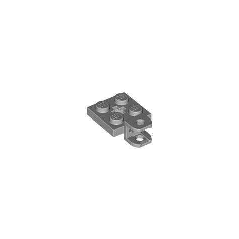 Lego Medium Stone Gray Plate X With Ball Joint Socket Flattened