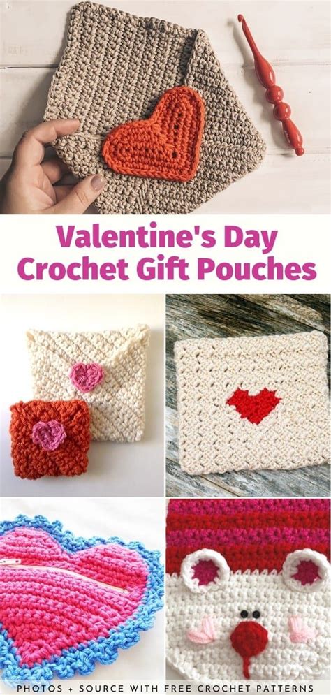 Valentine S Day Crochet Gift Pouches Ideas And Free Patterns