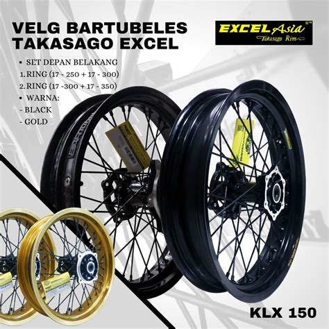 Jual Velg Takasago Excel KLX 150 DTRACKER Bartubeless SET Ring 17