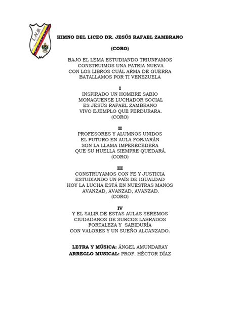 Himno Del Liceo Dr Pdf