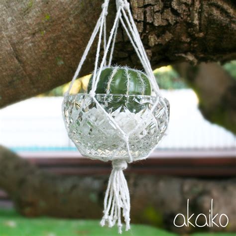 Akaiko Handmade Jewellery And Macrame Macrame Glass Plant Hangers Akaiko