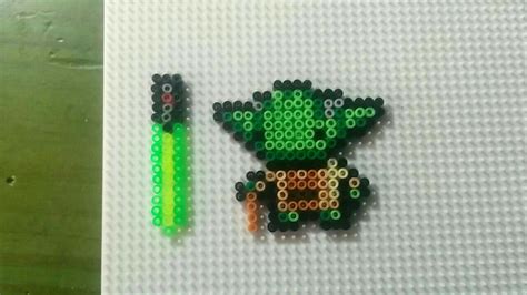 Yoda Star Wars Sable Laser Lightsaber Sable De Luz Hama Beads Mini