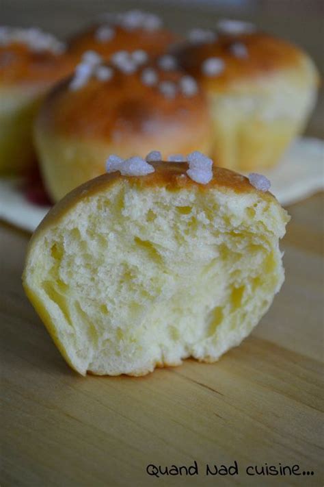 Briochettes à la crème fraîche et sucre perlé Quand Nad cuisine