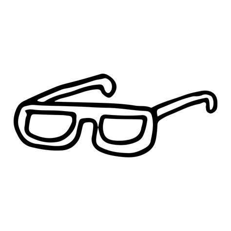 Hand Drawn Glasses Doodle Icon Isolated On White Background Vector Illustration 5712734 Vector