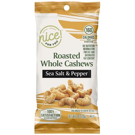 Nice Roasted Whole Cashews Sea Salt Pepper Walgreens