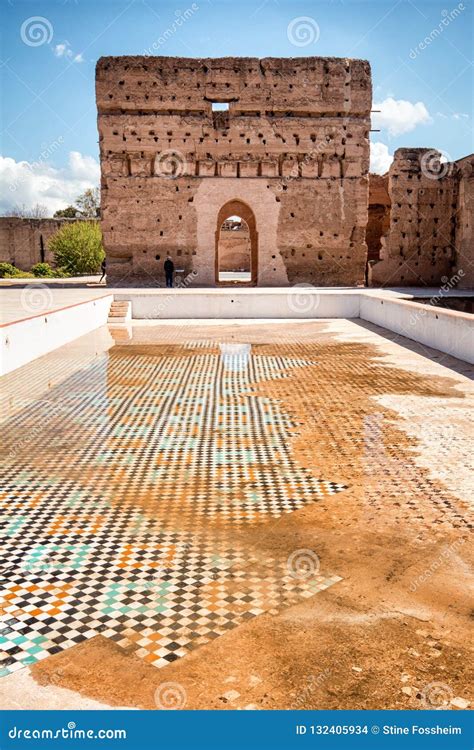 El Badi Palace Marrakesh Marocco Foto De Archivo Imagen De Antiguo