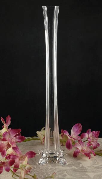 Clear Glass 16 Inch Eiffel Tower Vases