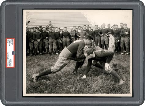 Babe Ruth On The Gridiron At Notre Dame Photograph Psa Type I